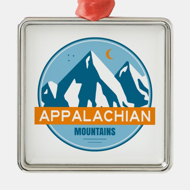 Appalachian Mountains Metal Tree Decoration (Front)