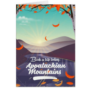 Appalachian Mountains vintage travel poster