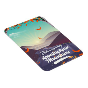 Appalachian Mountains vintage travel poster Magnet