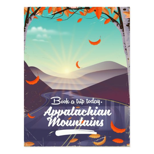 Appalachian Mountains vintage travel poster Postcard