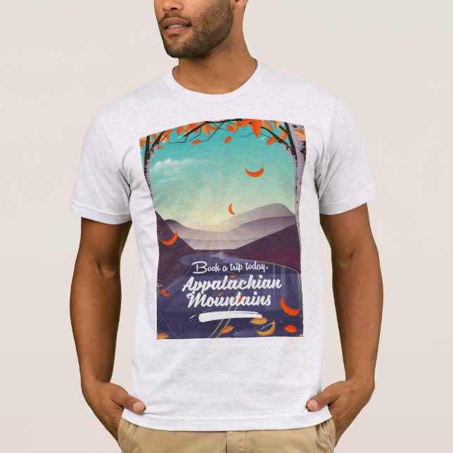 Appalachian Mountains vintage travel poster T-Shirt (Front)
