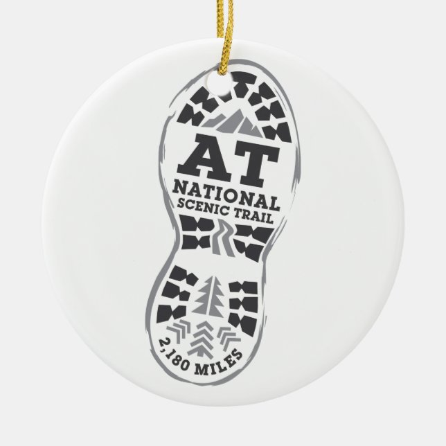 Appalachian National Scenic Trail Ceramic Tree Decoration (Front)