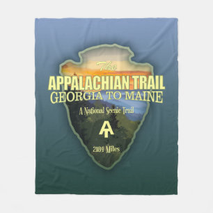 Appalachian Trail (arrowhead) Fleece Blanket