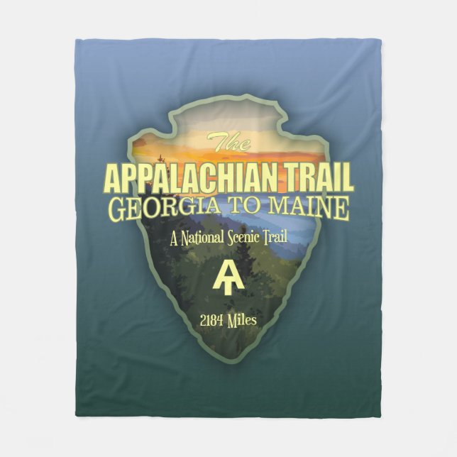 Appalachian Trail (arrowhead) Fleece Blanket (Front)