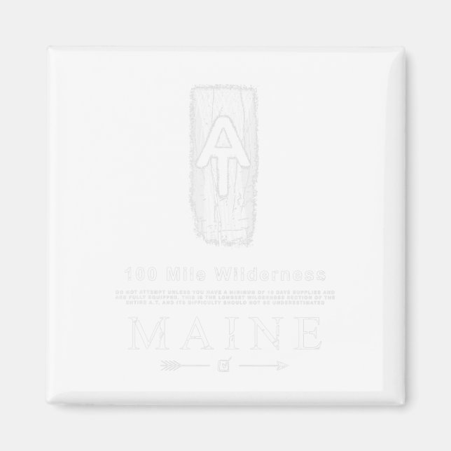 Appalachian Trail Blaze 100 Mile Wilderness Maine  Magnet (Front)