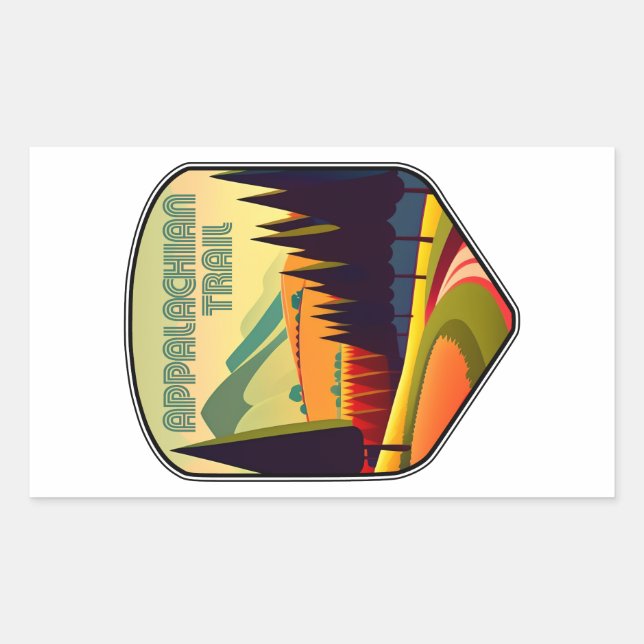 Appalachian Trail Colours Rectangular Sticker (Front)