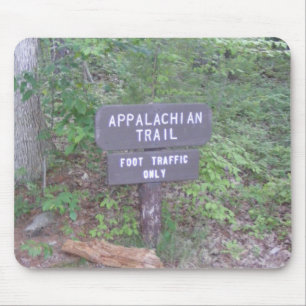 appalachian trail footpath sign mouse pad