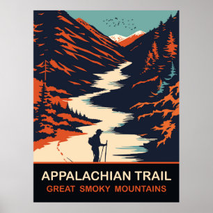 Appalachian Trail, Great Smoky Mountains, Travel Poster
