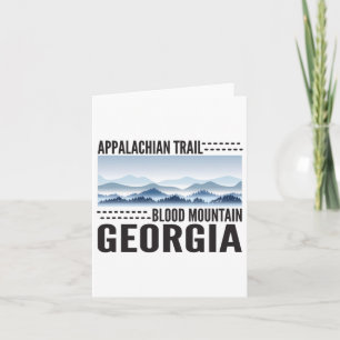 Appalachian Trail Hikers Hiking At Blood Mountain Card