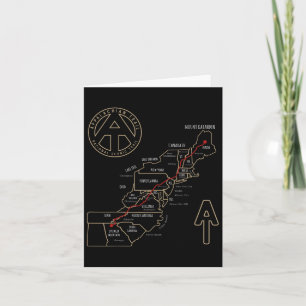 Appalachian Trail Hiking Map Card