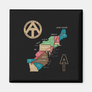 Appalachian Trail Hiking Map Magnet