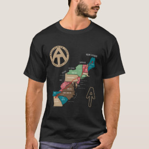 Appalachian Trail Hiking Map T-Shirt