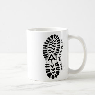 Appalachian Trail Hiking Shoe Footprint Coffee Mug