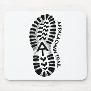 Appalachian Trail Hiking Shoe Footprint Mouse Pad