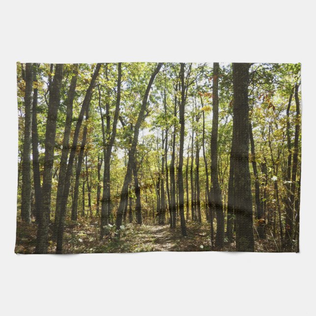 Appalachian Trail in October at Shenandoah Tea Towel (Horizontal)
