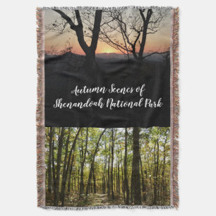 Appalachian Trail in October at Shenandoah Throw Blanket