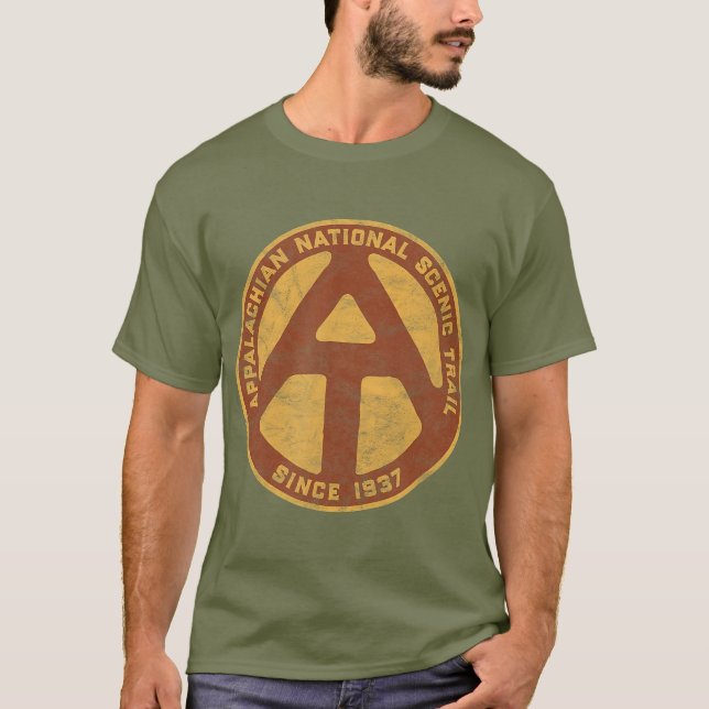 Appalachian Trail Marker Retro National Scenic T-Shirt (Front)