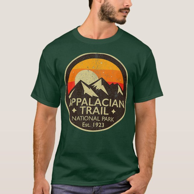 Appalachian Trail National Park Vintage Hiking T-Shirt (Front)