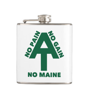 Appalachian Trail No Pain No Gain No Maine Hip Flask