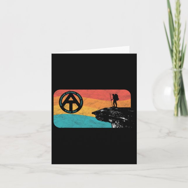 Appalachian Trail Retro Mcafee's Knob Hiking  Card (Front)