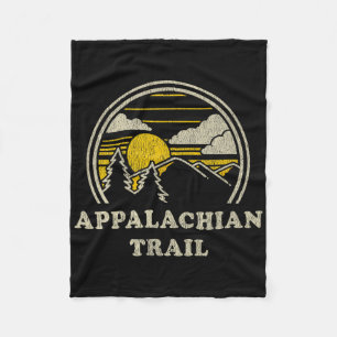 Appalachian Trail T Shirt Vintage Hiking Mountains Fleece Blanket