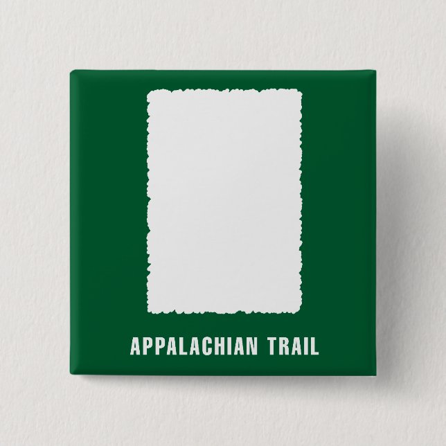 Appalachian Trail White Blaze 15 Cm Square Badge (Front)