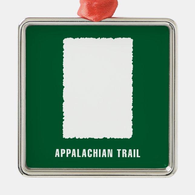 Appalachian Trail White Blaze Metal Tree Decoration (Front)