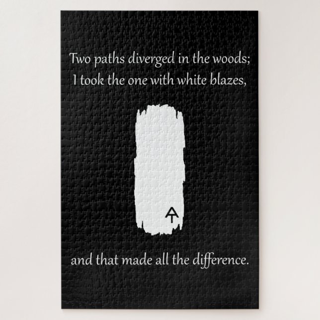 Appalachian Trail White Blaze Paths Diverged Jigsaw Puzzle (Vertical)
