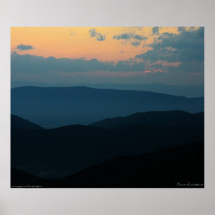 Appalacian Mountain Sunset Poster