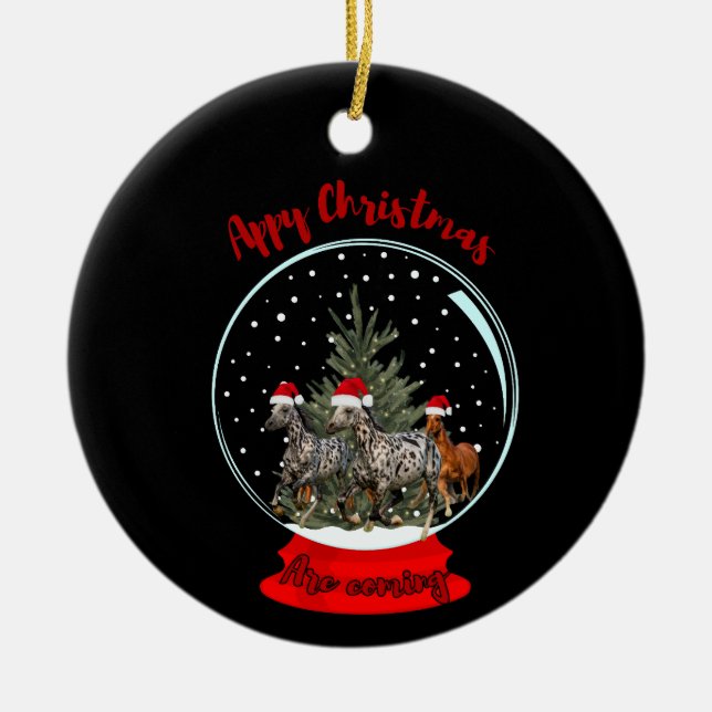 Appaloosa Christmas Ceramic Tree Decoration (Front)