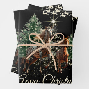 Appaloosa Christmas Wrapping Paper Sheet