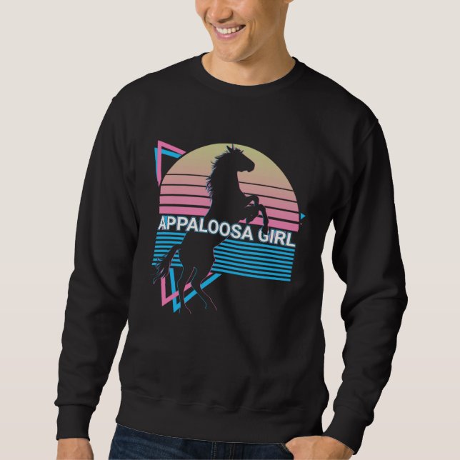Appaloosa Girl Retro Sweatshirt (Front)