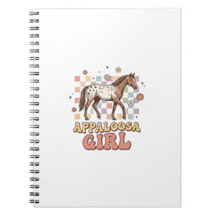 Appaloosa Girl Vintage Horse Western T-Shirt Desig Notebook