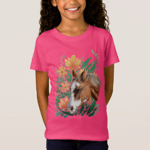 Appaloosa Horse and Flowers T-Shirt