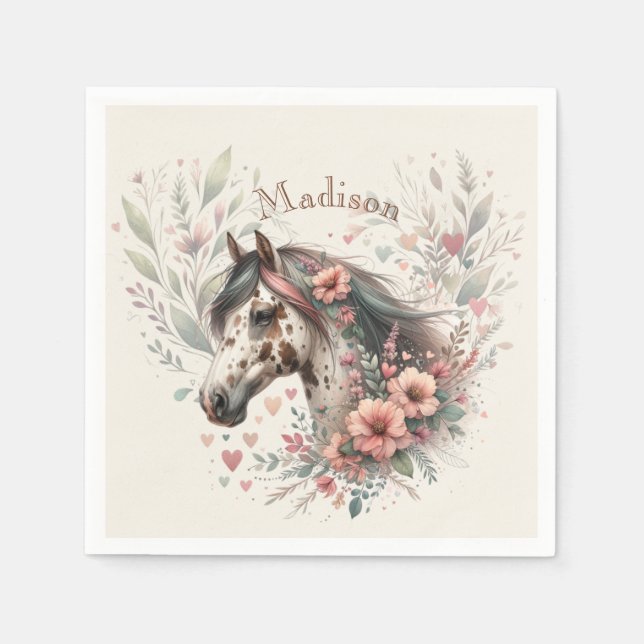 Appaloosa Horse Birthday  Napkin (Front)