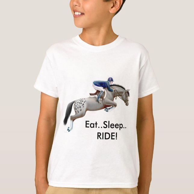 Appaloosa Horse Eat Sleep Ride Kids T-Shirt (Front)