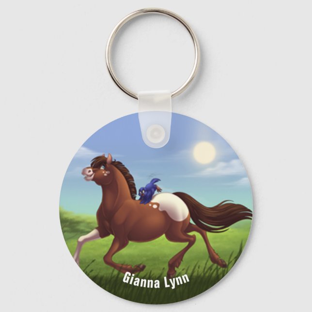 Appaloosa Horse Monogram Key Ring (Front)