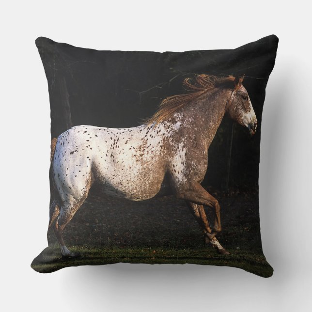 Appaloosa Horse Running 4 Cushion (Front)