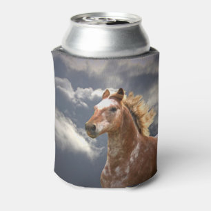 Appaloosa Horse Running in the Clouds Can Cooler