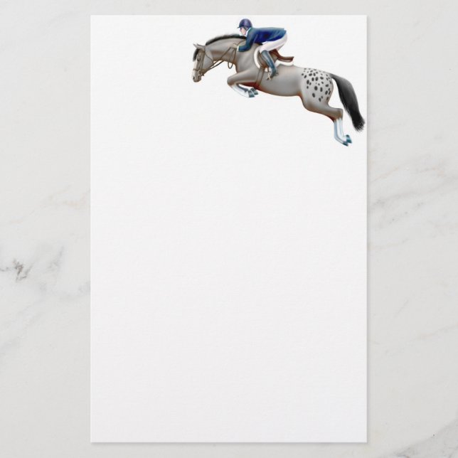 Appaloosa Hunter Jumper Horse Stationery (Front)