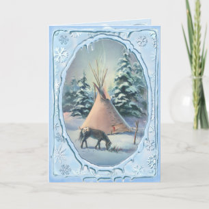 APPALOOSA & ICICLES by SHARON SHARPE Holiday Card