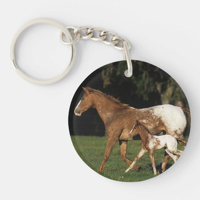 Appaloosa Mare And Foal Key Ring (Front)