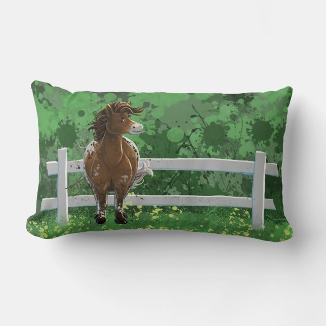 Appaloosa Pony Lumbar Cushion (Front)