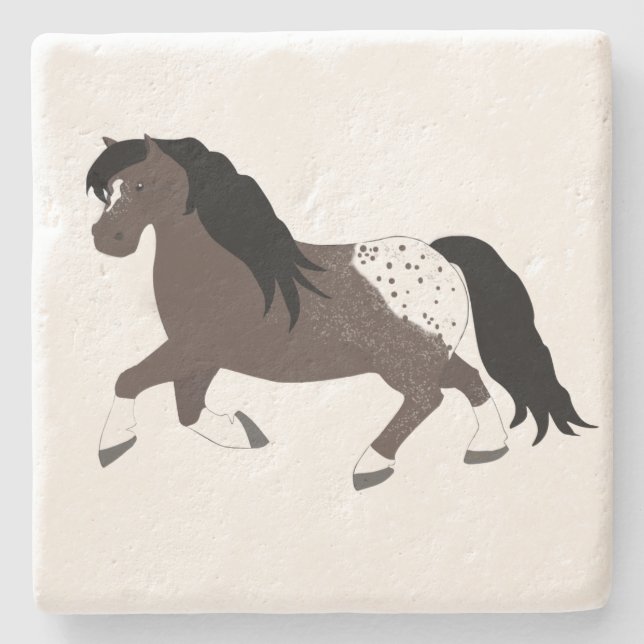 Appaloosa Pony Stone Coaster (Front)