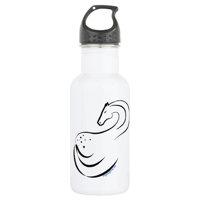 Appaloosa stylised ink drawing 532 ml water bottle (Front)