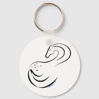 Appaloosa stylised ink drawing key ring