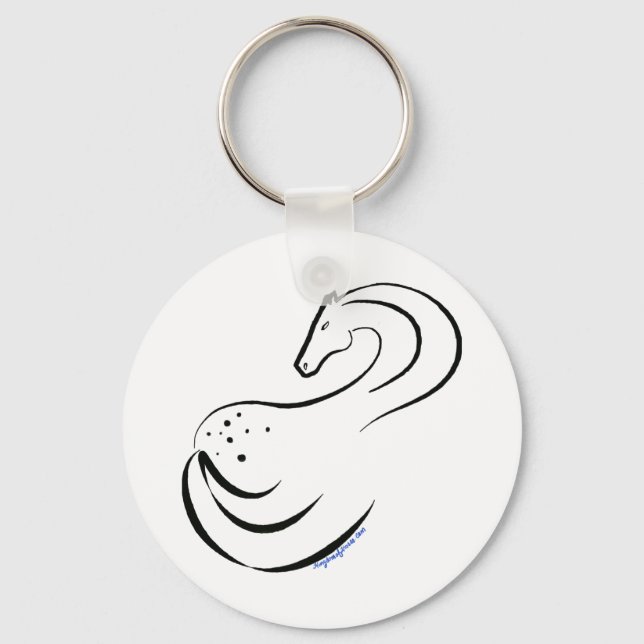 Appaloosa stylised ink drawing key ring (Front)