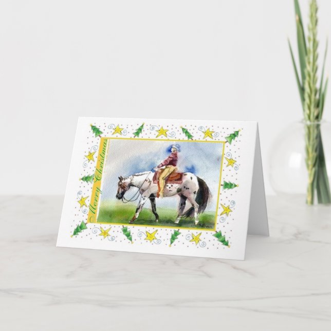 Appaloosa Western Pleasure Blank Christmas Card (Front)