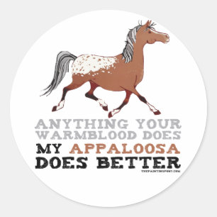 Appaloosas Do It Better Classic Round Sticker