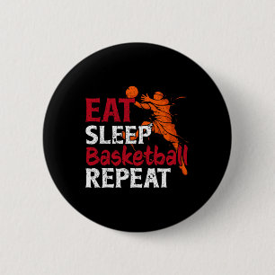 Apparel Funny Sketll Eat Sleep Sketll Repeat 6 Cm Round Badge